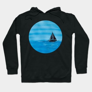 Sail boat on the ocean Hoodie